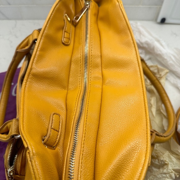 Segolene Paris Hand Bag Good. Mustard Yellow. EUC - Picture 3 of 16